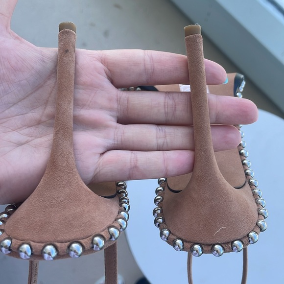 Alexander Wang Beige Suede & PVC Nova Slingback Sandals 🤎 - Picture 16 of 17